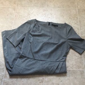 Plaid, slit work dress